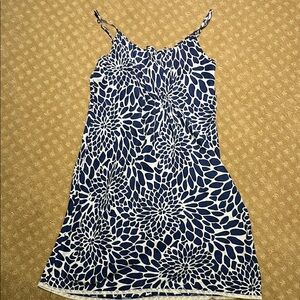 Old Navy Blue and White Floral Chemise